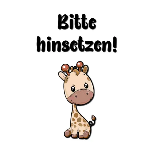 Deko Aufkleber Toilettendeckel Badezimmer Funsticker - Giraffe R173-02