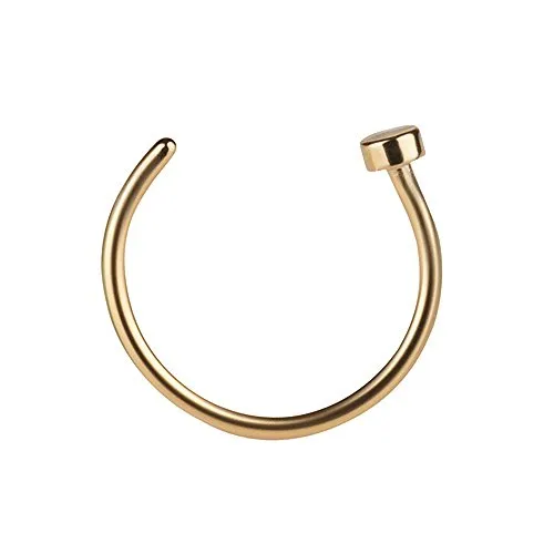 Taffstyle® Nasenpiercing Nasenring Fake Hoop Ring - Gold / 0,8mm x 8mm