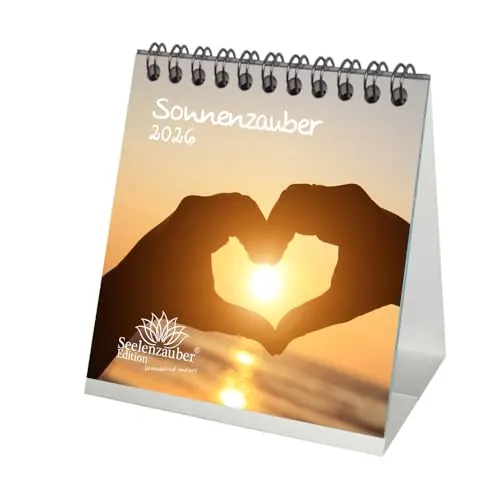 Sonnenzauber Tischkalender 10cm x 10cm für 2026 Sonne - Seelenzauber