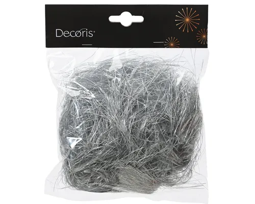 Kaemingk Lametta, Lametta Engelshaar glatt Kunststoff 20g - Silber