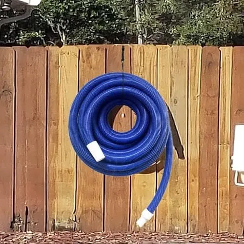 Robuster Schwimmbad-Vakuumschlauchaufhänger, wandmontierte Metallschlauchhalterung, Unterstützung für Gartenschlauch-Aufhänger – hält bis zu 1.8 m (hält 22.7 kg), kein Schlauch