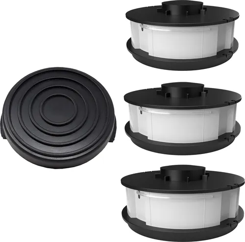 Set 3 Spule 1 Haube verstärkt passend für Gardenline GLR 459 Elektro Rasentrimmer