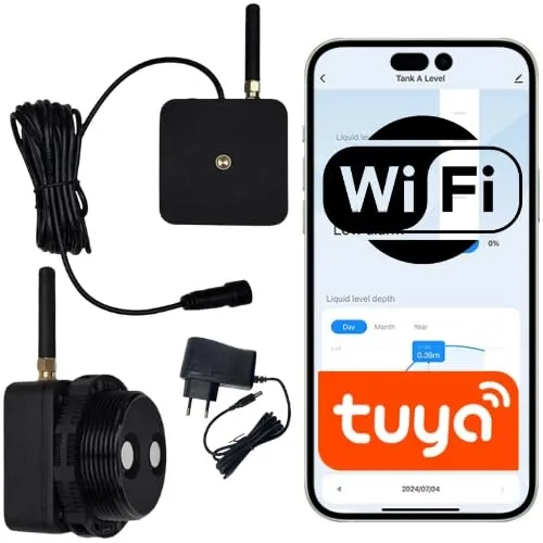 Sone Smart One WLAN Flüssigkeitsstandsensor Tuya 10-290cm IP67 | ultraschall, wasser öl tank, app alarm, 2.4ghz, netzteil 230v