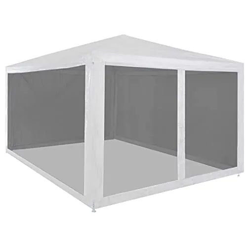 vidaXL Partyzelt 4x3m mit 4 Seitenwänden - Pavillon für Outdoor-Veranstaltungen, mit Insektenschutz durch Netz-Seitenwände und langlebigem, wasser- und UV-beständigem Material.