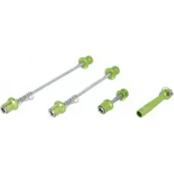XLC QR-L08 Schnellspannset, diebstahlgesichert, limegreen (1 Set) - Grün