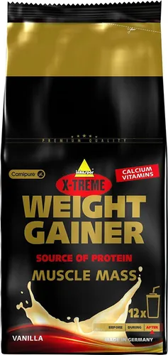 Inkospor X-Treme Weight Gainer 1200g Vanille - Sportnahrung für effizienten Muskelaufbau mit 70% Kohlenhydraten und 15% Protein. Ideal für schnelle Fortschritte im Training und verbesserte Regeneration.