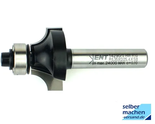 Original ENT DURACUT Abrundfräser mit Kugellager 25,4 mm für 8 mm Schaft (14290)