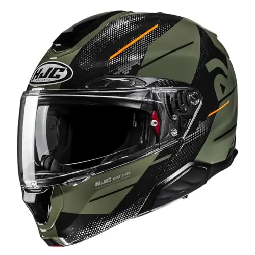 HJC RPHA 91 BLAT MC7 Modularer Motorradhelm, L in grün von HJC Helmets