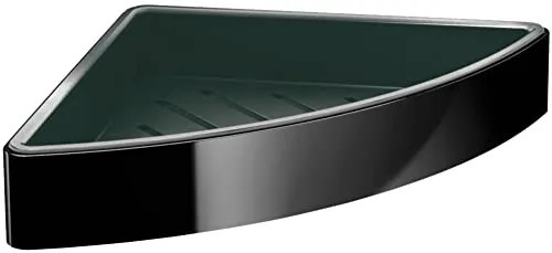 Emco Loft Black Eckschwammkorb 054513303 - Badablage mit herausnehmbarem Kunststoffeinsatz, ideal für eine stilvolle und praktische Aufbewahrung im Badezimmer.