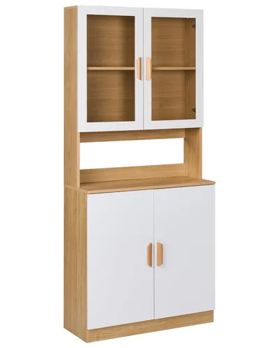 Vitrine mit Glastüren CYGNET 80 cm Weiß