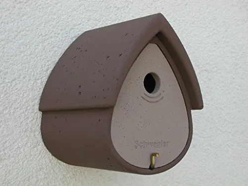 Schwegler Meisenresidenz 1MR braun - Vogelhäuser für Singvögel, hochwertige und langlebige Nisthöhle aus SCHWEGLER-Holzbeton, ideal für die Aufzucht von Nachwuchs und einfach zu reinigen.