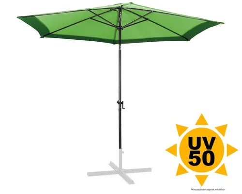 ONDIS24 Marktschirm 3 Meter mit Kurbel und Air-Vent - Sonnenschirm mit 300 cm Durchmesser, ideal für Garten und Terrasse. UV-Schutz 50, knickbare Funktion und leicht aufstellbar dank Kurbel. Perfekt für entspannte Stunden im Freien.
