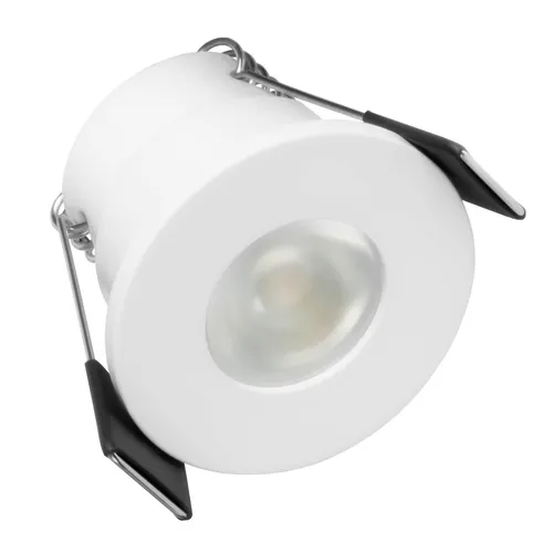 S-Polylight PREMIUM Mini LED- Einbauspots Warmweiss 3.000K, DIMMBAR, IP65, FUNK 3W LED Einbaustrahler Terrassenüberdachung, Terrassenbeleuchtung, Bad, Sauna, LED Spots (WEISS, 1x LED-Spot)