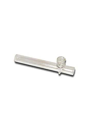 bong-discount Handpfeife, Glaspfeife, KAWUMM | 200 x 20 mm | Glas, klar | mit zylindrischem Kopf