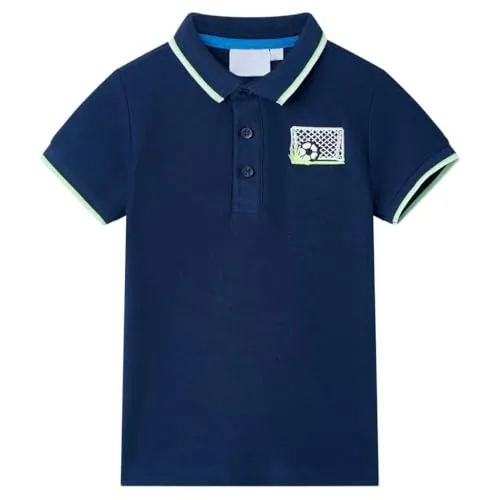 Kinder Poloshirt Shirt Polohemd Kurzarm Kindershirt T-Shirt Marineblau 116