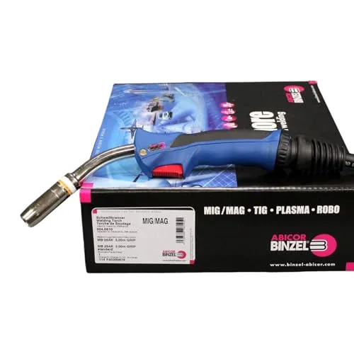 BINZEL MIG/MAG Schweißbrenner MB GRIP 25 AK, 3 Meter Schlauchpaket - Lötbrenner mit ergonomischem Griff für komfortables Arbeiten und präzise Schweißnähte.