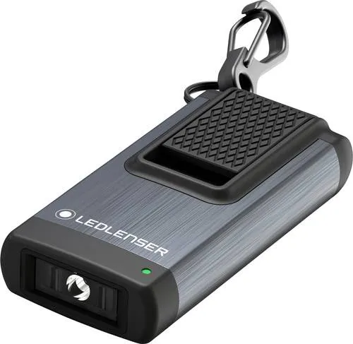 Ledlenser K4R Schlüsselbundlampe mit 120 Lumen - Kompakte Schlüsselbundlampe mit 120 Lumen und 25 Metern Leuchtweite. Wiederaufladbar über USB, ideal für den täglichen Einsatz. Robust und mit Metallkarabiner für einfache Befestigung.