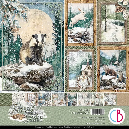Ciao Bella Scrapbook Papier Forest Tales 30.5x30.5 cm 190 g/qm Bastelpapier