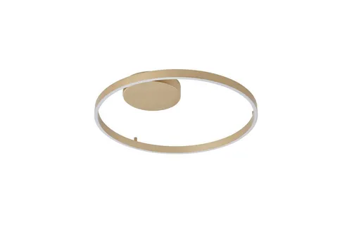 Lucande LED Deckenlampe Moise 10020395 - Dimmbar & Modern in Gold Messing - Moderne LED-Deckenlampe aus Aluminium in elegantem Gold. Dimmbar und mit anpassbarer Lichtfarbe, gesteuert über die Tuya-App oder Fernbedienung. Ideal für stimmungsvolles Licht im Wohnzimmer.