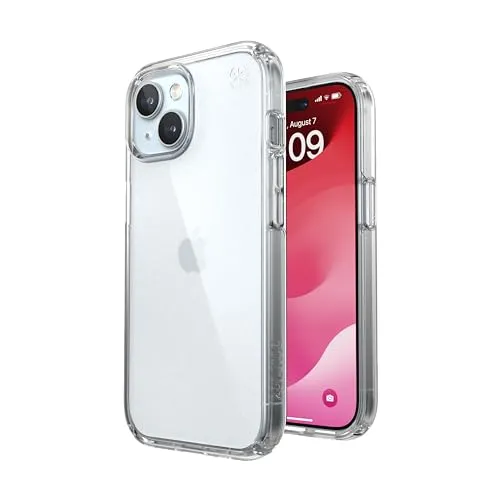Produktbild Speck Transparente Schutzhülle für iPhone 15 – iPhone 16e Hülle – schlanke Handyhülle für iPhone 15-6,1 Zoll – kompatibel mit iPhone 14 und 13 Hülle – Presidio Clear/Clear