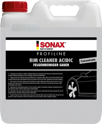 SONAX Felgenreiniger 06516000 - Effektiver Felgenreiniger im 10 l Kanister, ideal für eine gründliche und schonende Reinigung von Alufelgen und Stahlfelgen.