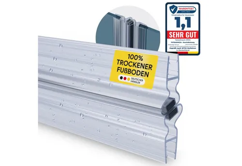 Duschdichtung PVC Ersatzdichtung TYP-8 200cm für 8mm Glas - Duschkabinen & -wände – Schimmelbeständige, langlebige Dichtung, die perfekten Schutz gegen Spritzwasser bietet und leicht auf individuelle Länge kürzbar ist.