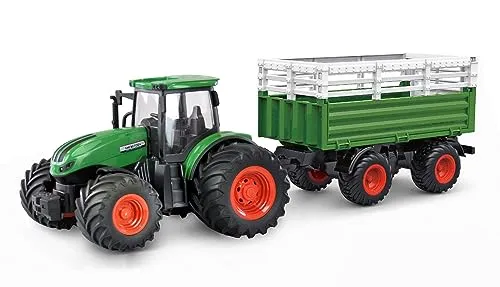 Amewi RC Traktor mit Viehtransporter 500mAh - LKW & Industriefahrzeuge, ideal für Kinder ab 6 Jahren, bietet realistischen Fahrspaß und hohe Reichweite von 500m.