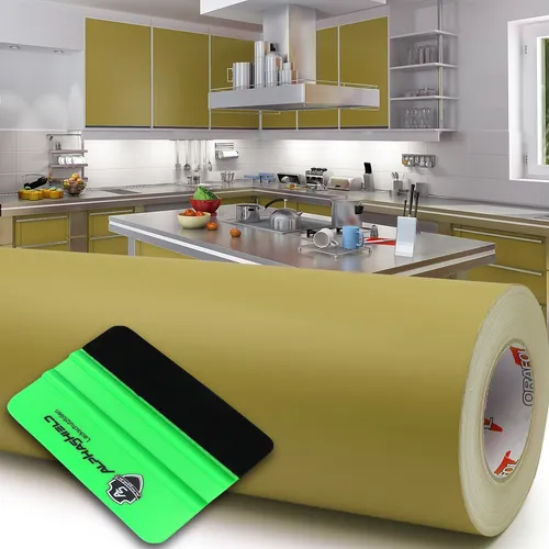 10m Oracal 631 Matt 091 Gold 63cm Plotterfolie + Rakel Möbelfolie