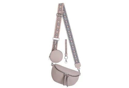 EAAKIE Gürteltasche Bauchtasche Umhängetasche Crossbody-Bag Kunstleder Italy-Design, als Schultertasche, CrossOver, Umhängetasche tragbar