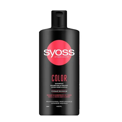 Syoss Shampoo Color Farbschutz 440ml - Shampoo für coloriertes Haar mit Farbschutz-Effekt, 440ml, sorgt für langanhaltende Farbintensität und Pflege.