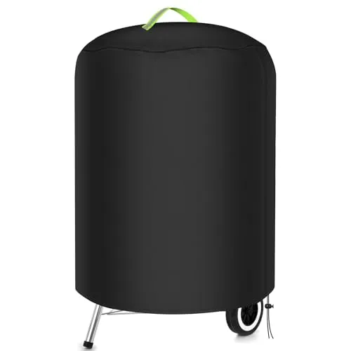 Cirulli Wetterfeste Grillabdeckung,Maße76x91cm,grillabdeckungen 420D Oxford-Stoff,Abdeckung iswasserdicht,Staubdicht und schützt vor UV-Strahlen,Schutzhülle für Rundgrill, Grilldecke