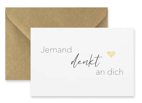 edle Grußkarte Klappkarte + Umschlag für Freundschaft, Liebe, beste Freundin 1