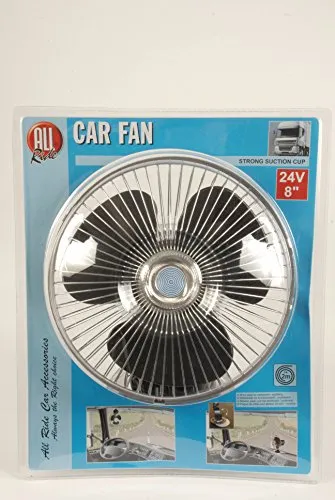 All Ride LKWVentilator 24V - Tragbarer Mini-Ventilator für Lkw - Standventilatoren mit 2m Kabel für einfache Anschlussmöglichkeiten, ideal für zusätzliche Kühlung während langer Autofahrten.