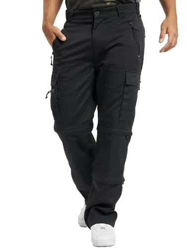 Brandit Savannah Pants, Black, Größe: L - Outdoor Hosen für Herren, lässige Festival Cargohose aus Baumwolle im Straight Fit für optimalen Tragekomfort und Stil.