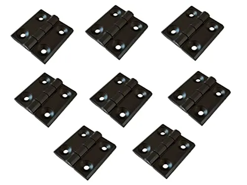 Metallscharnier 40x40mm schwarz Klappscharnier Scharnier Anschraubscharnier Scharniere für Garten, Boot oder Maschinenbau. Diese Scharniere sind vielseitig einsetzbar 8 Stück