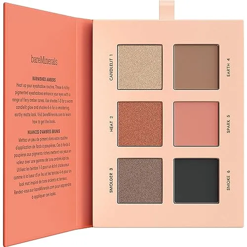 bareMinerals Mineralist Eyeshadow Palette Burnished 7,8 g - Lidschattenpalette mit sechs mineralischen Farben, ideal für kreative Make-up-Looks. Frei von künstlichen Zusatzstoffen, für ein sanftes und hautfreundliches Ergebnis.