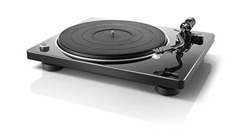 Denon DP400BKEM Plattenspieler - Riemenantrieb Plattenspieler mit Tonarmlift und eingebautem Vorverstärker, ideal für Vinyl-Liebhaber und bietet eine präzise Klangwiedergabe.