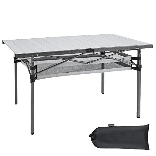 KINGCAMP Campingtisch - Großer Klapptisch 136x70cm - Camping-Möbel für 4-6 Personen, wasserfest und hitzebeständig – ideal für Picknick, Camping oder Gartenpartys.