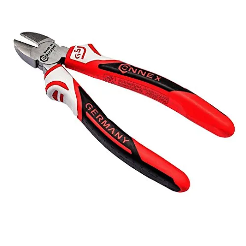 Connex Seitenschneider 160 mm, 3K-Griff / Zange / Drahtschneider / Kabelschneider / Werkzeug / COXT131160 Schwarz, Rot, Silber, Weiß