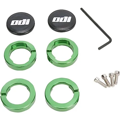 ODI Griffe Klemmringe für Lock-On System, Grün von Old Dutch International