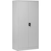Metallschrank C34 - Abschließbarer Aktenschrank und Werkzeugschrank - Robuster Metallschrank mit Pulverbeschichtung, ideal für Werkstätten und Umkleideräume. Sicherer Stauraum mit Flügeltüren und Kleiderstange für Ordnung.