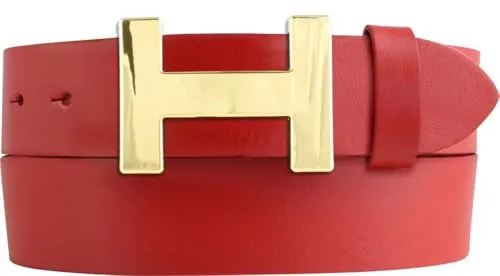 BELTINGER Designer Gürtel HENRY aus Vollrindleder in rot von BELTINGER