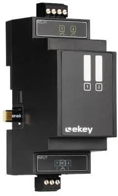 eKey Controller-Erweiterungsmodul REG 2 Relais/Eingänge (203210) - Fingerscanner, erweitert Ihre Fingerprint-Zutrittslösung um zusätzliche Relais und Eingänge für mehr Flexibilität und Kontrolle.