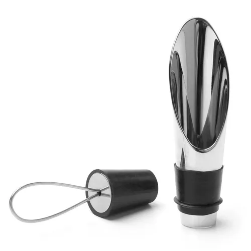 Weinverschluss mit Ausgießer 2-in-1, Edelstahl, 8 cm