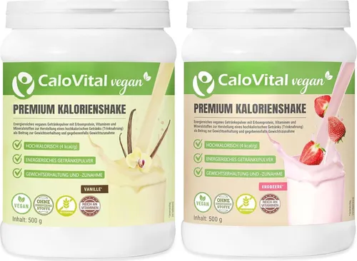 CaloVital Zunehmen Hochkalorische Trinknahrung - Vegane Protein-Trinknahrung in Pulverform, ideal zum gesunden Zunehmen und zur Unterstützung aktiver Lebensstile. Reich an Kalorien, Vitaminen und Mineralstoffen.