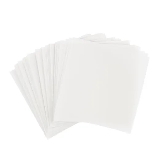 Ideen mit Herz Transparentpapier | 100 Blatt | quadratisch | Premium-Qualität | 110 g/qm | ideales Faltpapier zum Sterne basteln | transparentes Bastelpapier (weiß, 15 x 15 cm)