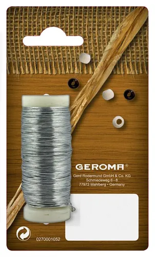 Binde-Draht silber aus Spule Ø 35 mm , 50 Gramm in silber von Rodermund
