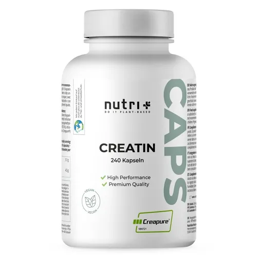 Creatin Creapure Kapseln aus Kreatin Monohydrat Pulver - 240 Crea Caps Creatine