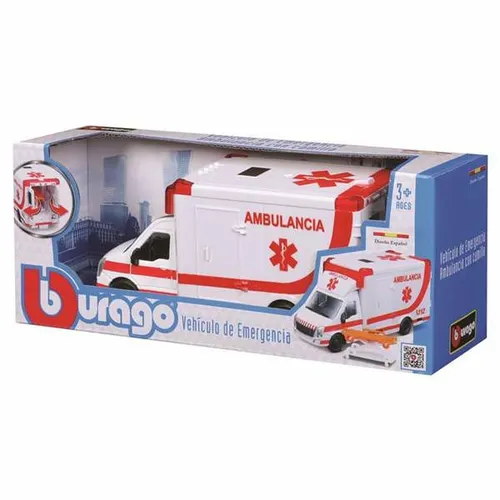 Bburago MUNICIPLE Vehicles Ambulance with Stretcher, Assorted Colours