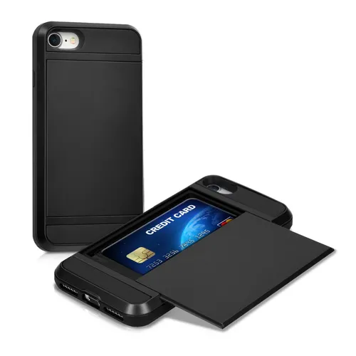 HYBRID HARD CASE MIT KARTENFACH FÜR Apple iPhone SE 2022 iPhone SE 2020 iPhone 8